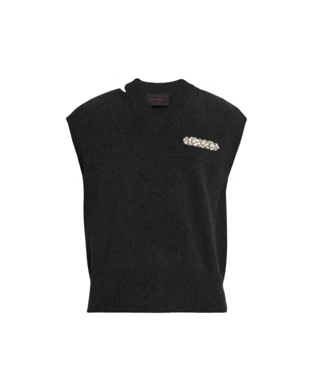 Men's Embellished Merino Seam Bite Vest Men's Embellished Merino Seam Bite Vest