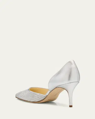 Manolo Blahnik 70mm Taylerbinu Woven Metallic Leather Pumps | Thumbnail 2