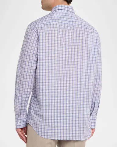 Brioni Men's Plaid Cotton Sport Shirt | Thumbnail 7 Brioni Men's Plaid Cotton Sport Shirt | Thumbnail 7