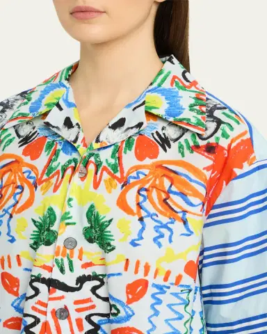Rianna + Nina Tropical-Print Cotton Shirt | Thumbnail 5 Rianna + Nina Tropical-Print Cotton Shirt | Thumbnail 5