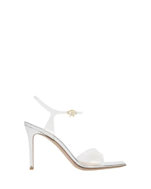 95mm Clear Ankle-Strap Sandals