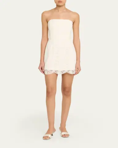 A.L.C. Eliana Strapless Lace Mini Dress | Thumbnail 2