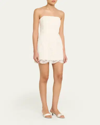 A.L.C. Eliana Strapless Lace Mini Dress | Thumbnail 4