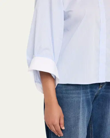 TWP Beau Striped Button-Front Shirt | Thumbnail 5 TWP Beau Striped Button-Front Shirt | Thumbnail 5