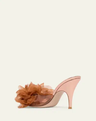 Gianvito Rossi 95mm Flower Plexi Mule Sandals | Thumbnail 2 Gianvito Rossi 95mm Flower Plexi Mule Sandals | Thumbnail 2