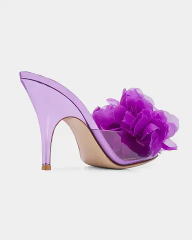 Gianvito Rossi 95mm Flower Plexi Mule Sandals | Thumbnail 4 Gianvito Rossi 95mm Flower Plexi Mule Sandals | Thumbnail 4