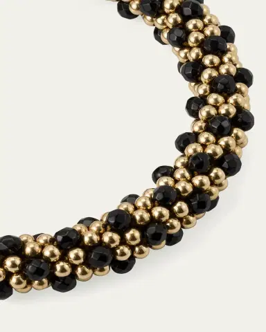 Meredith Frederick 14k Gold and Black Onyx Bead Bracelet | Thumbnail 4