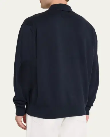 Guest In Residence Men's Cotton-Cashmere Allday Polo Sweater | Thumbnail 7 Guest In Residence Men's Cotton-Cashmere Allday Polo Sweater | Thumbnail 7