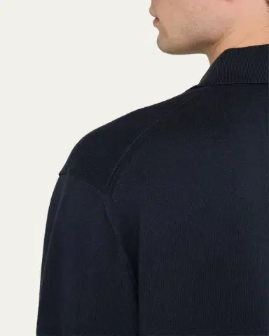 Guest In Residence Men's Cotton-Cashmere Allday Polo Sweater | Thumbnail 9 Guest In Residence Men's Cotton-Cashmere Allday Polo Sweater | Thumbnail 9