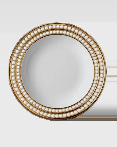 L 'Objet Perlee Gold Soup Plate | Thumbnail 2