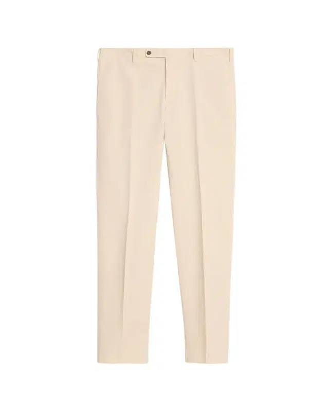 Men's Pressed-Crease Cotton Trousers