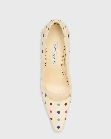 Manolo Blahnik Labama 105mm Polka-Dot Silk Stiletto Pumps | Thumbnail 6 Manolo Blahnik Labama 105mm Polka-Dot Silk Stiletto Pumps | Thumbnail 6