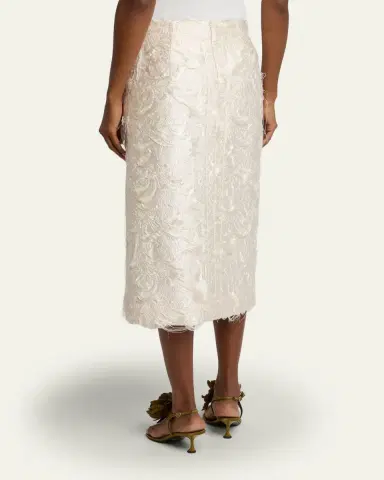 Proenza Schouler Dalma Chrysanthemum Jacquard Skirt | Thumbnail 3