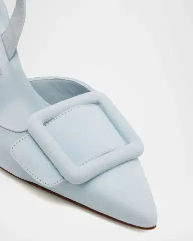 Manolo Blahnik 50mm Maysli Suede Buckle Slingback Pumps | Thumbnail 7 Manolo Blahnik 50mm Maysli Suede Buckle Slingback Pumps | Thumbnail 7