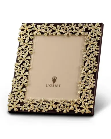 L'Objet 24k Gold-Plated Swarovski® Crystal Garland Picture Frame | Thumbnail 2