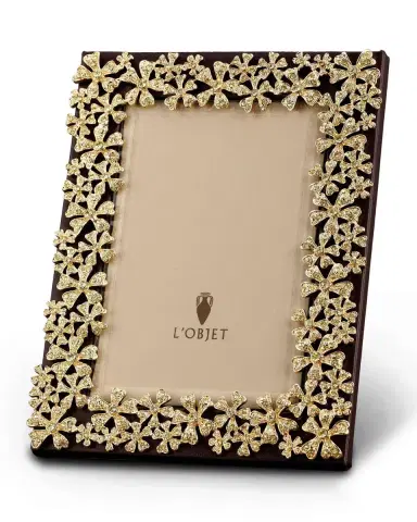 L'Objet 24k Gold-Plated Swarovski® Crystal Garland Picture Frame | Thumbnail 1