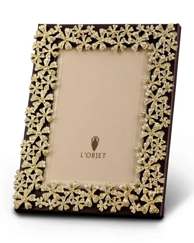 L'Objet 24k Gold-Plated Swarovski® Crystal Garland Picture Frame