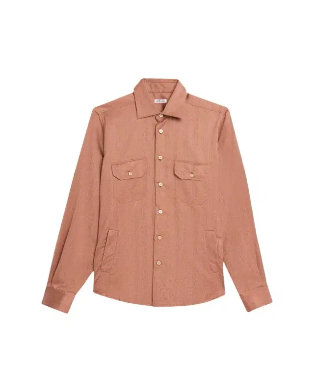 Men's Herringbone Cashmere Overshirt
