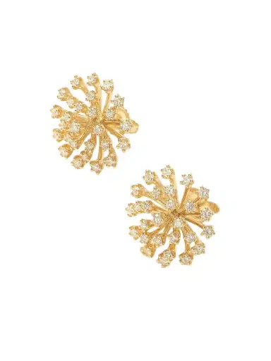 Sydney Evan Burst Flower 14-karat Gold Diamond Earrings | Thumbnail 1 Sydney Evan Burst Flower 14-karat Gold Diamond Earrings | Thumbnail 1