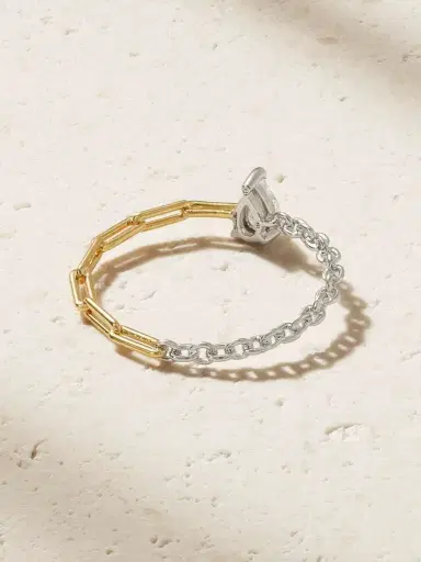 Yvonne Léon Alliance 18-karat White And Yellow Gold Diamond Ring | Thumbnail 3
