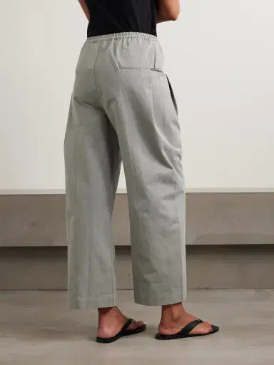 Deiji Studios Pleat Organic Cotton-twill Barrel-leg Pants | Thumbnail 3