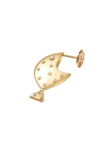 Yvonne Léon Poisson Clown 9-karat Gold Diamond Single Earring | Thumbnail 1 Yvonne Léon Poisson Clown 9-karat Gold Diamond Single Earring | Thumbnail 1