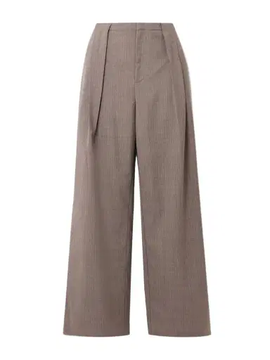 Deiji Studios Pleated Pinstriped Wool-twill Wide-leg Pants | Thumbnail 1 Deiji Studios Pleated Pinstriped Wool-twill Wide-leg Pants | Thumbnail 1
