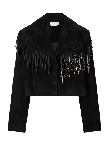 Gabriela Hearst Azra Fringed Leather-trimmed Embellished Suede Jacket | Thumbnail 1 Gabriela Hearst Azra Fringed Leather-trimmed Embellished Suede Jacket | Thumbnail 1