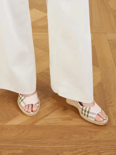 Burberry Lf Mews Check Espadrille Mules | Thumbnail 2