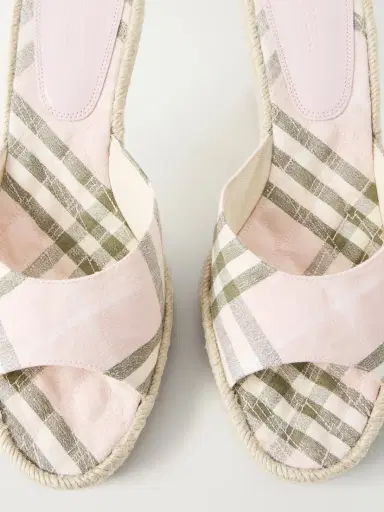 Burberry Lf Mews Check Espadrille Mules | Thumbnail 5