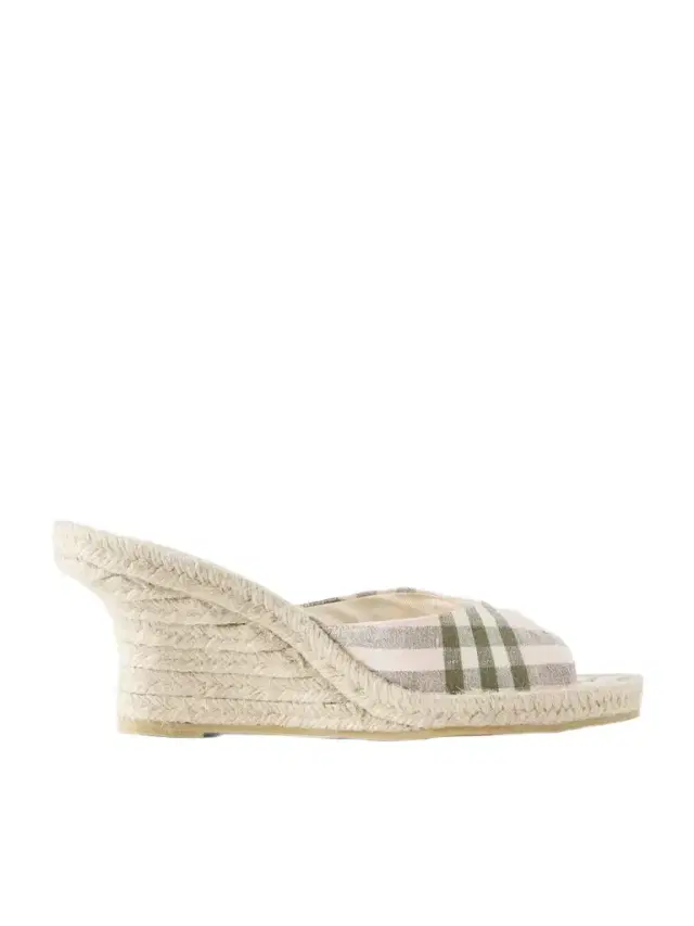 Lf Mews Check Espadrille Mules