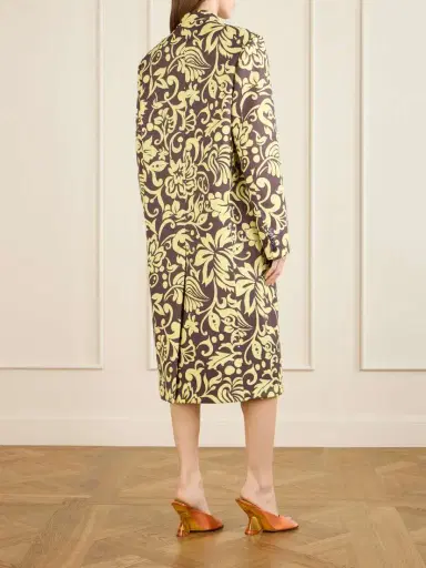 Dries Van Noten Rosea Oversized Double-breasted Jacquard Coat | Thumbnail 3 Dries Van Noten Rosea Oversized Double-breasted Jacquard Coat | Thumbnail 3