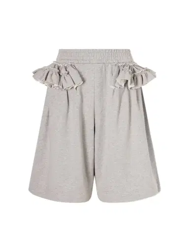 Dries Van Noten Ruffled Cotton-jersey Shorts | Thumbnail 1 Dries Van Noten Ruffled Cotton-jersey Shorts | Thumbnail 1