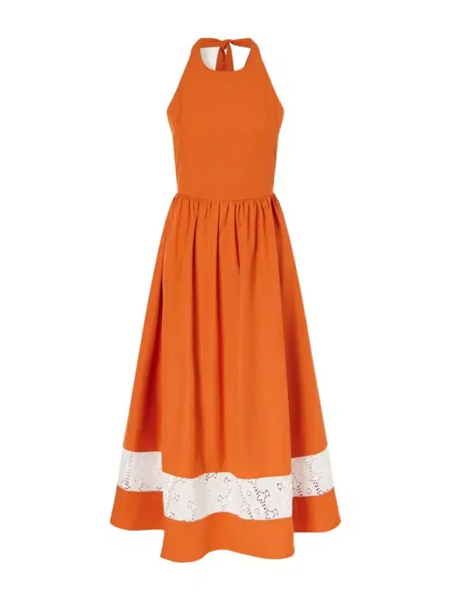 Lila Lace-trimmed Cotton Mini Dress