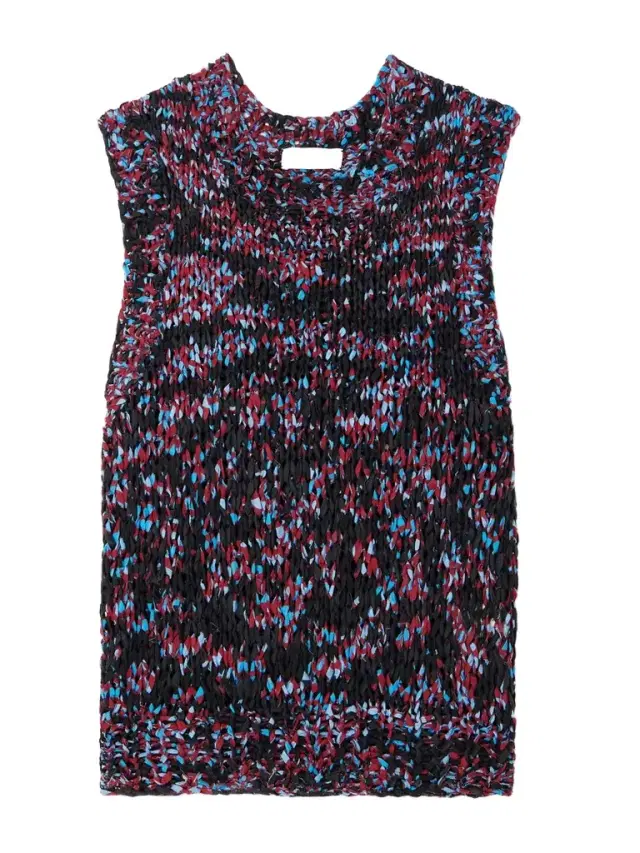Frayed Printed Cotton Vest
