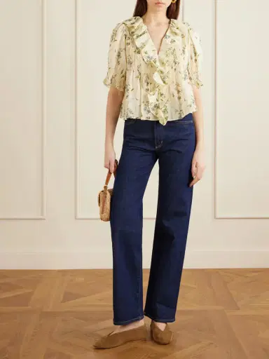 DÔEN Henri Ruffled Pintucked Organic Cotton-voile Top | Thumbnail 2