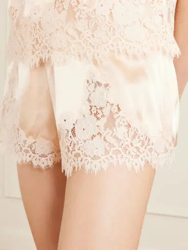 DÔEN Iona Lace-trimmed Silk-satin Shorts | Thumbnail 5 DÔEN Iona Lace-trimmed Silk-satin Shorts | Thumbnail 5