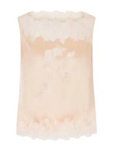 DÔEN Viviane Lace-trimmed Silk-satin Top | Thumbnail 1