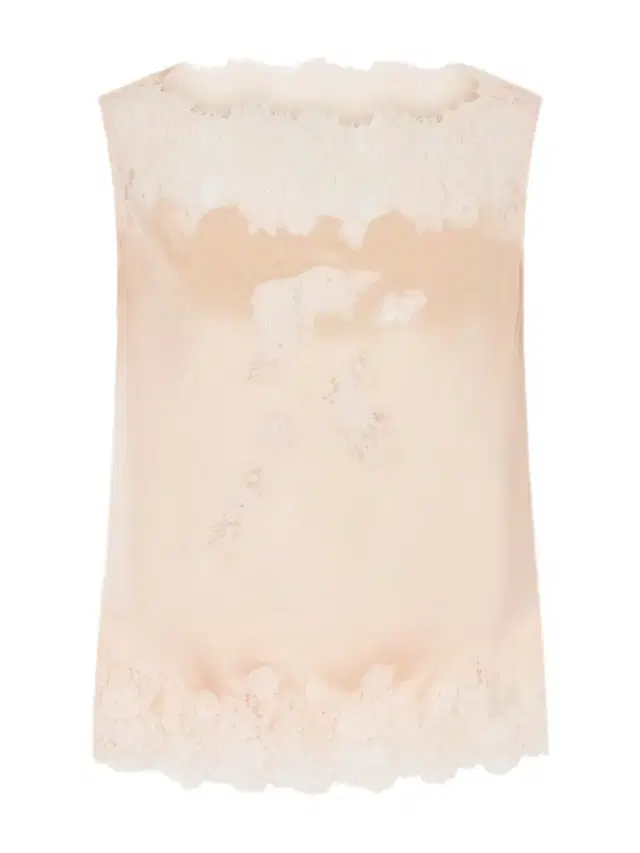 Viviane Lace-trimmed Silk-satin Top