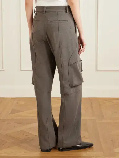 The Frankie Shop Kelly Belted Woven Wide-leg Cargo Pants | Thumbnail 4