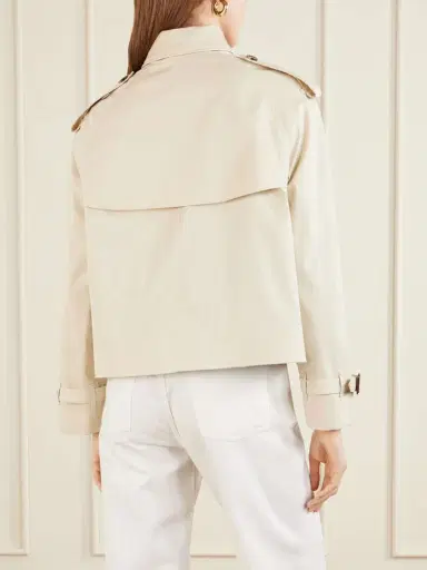 Burberry Haltye Double-breasted Belted Cotton-gabardine Cropped Trench Jacket | Thumbnail 4 Burberry Haltye Double-breasted Belted Cotton-gabardine Cropped Trench Jacket | Thumbnail 4