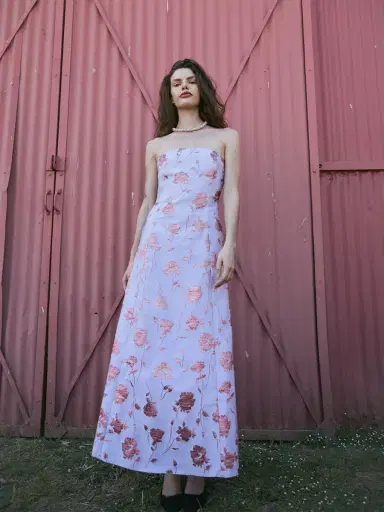 Delphine Colette Strapless Midi Dress | Thumbnail 2