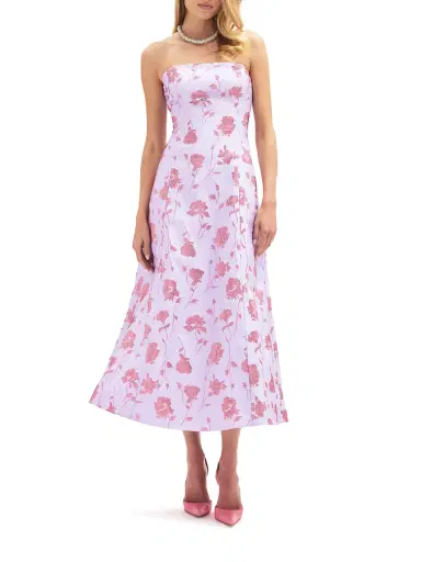 Delphine Colette Strapless Midi Dress | Thumbnail 4