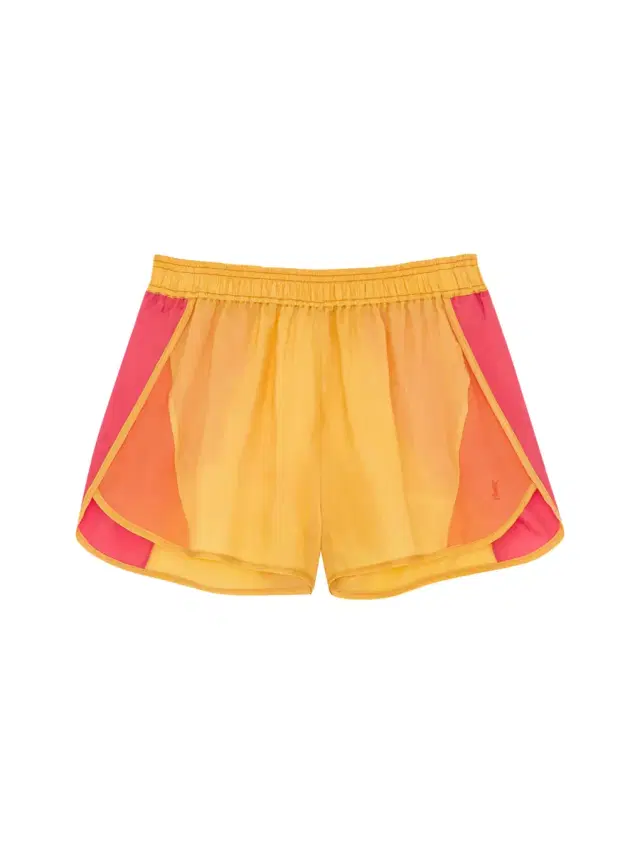 Colorblock Cupro Shorts