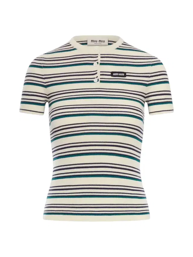 Striped Cotton Henley Shirt