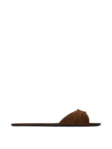 Saint Laurent Suede Babylone Slides | Thumbnail 1 Saint Laurent Suede Babylone Slides | Thumbnail 1