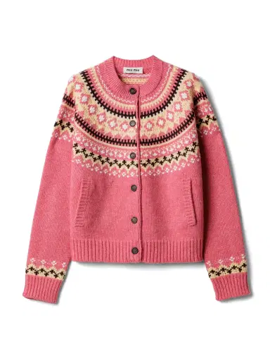 Miu Miu Wool Fairisle Cardigan | Thumbnail 1