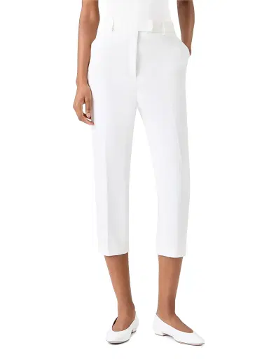 Akris Women's Flavi Slim-Fit Capri Pants - Ecru - Size 16 | Thumbnail 4 Akris Women's Flavi Slim-Fit Capri Pants - Ecru - Size 16 | Thumbnail 4