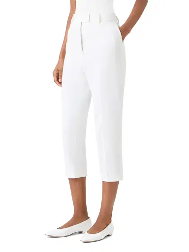 Akris Women's Flavi Slim-Fit Capri Pants - Ecru - Size 16 | Thumbnail 5 Akris Women's Flavi Slim-Fit Capri Pants - Ecru - Size 16 | Thumbnail 5