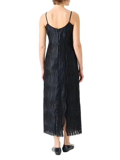 Akris Women's Techno Wave Guipure Midi-Dress - Black - Size 4 | Thumbnail 4 Akris Women's Techno Wave Guipure Midi-Dress - Black - Size 4 | Thumbnail 4